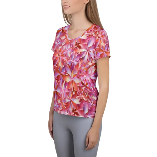 Petal Prism on a Women's Athletic T-Shirt