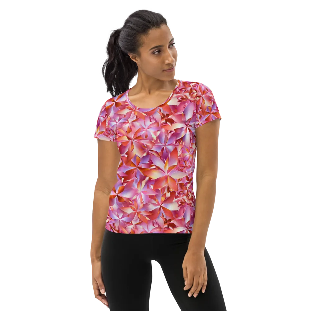 Petal Prism on Women's Athletic T-Shirt — Front