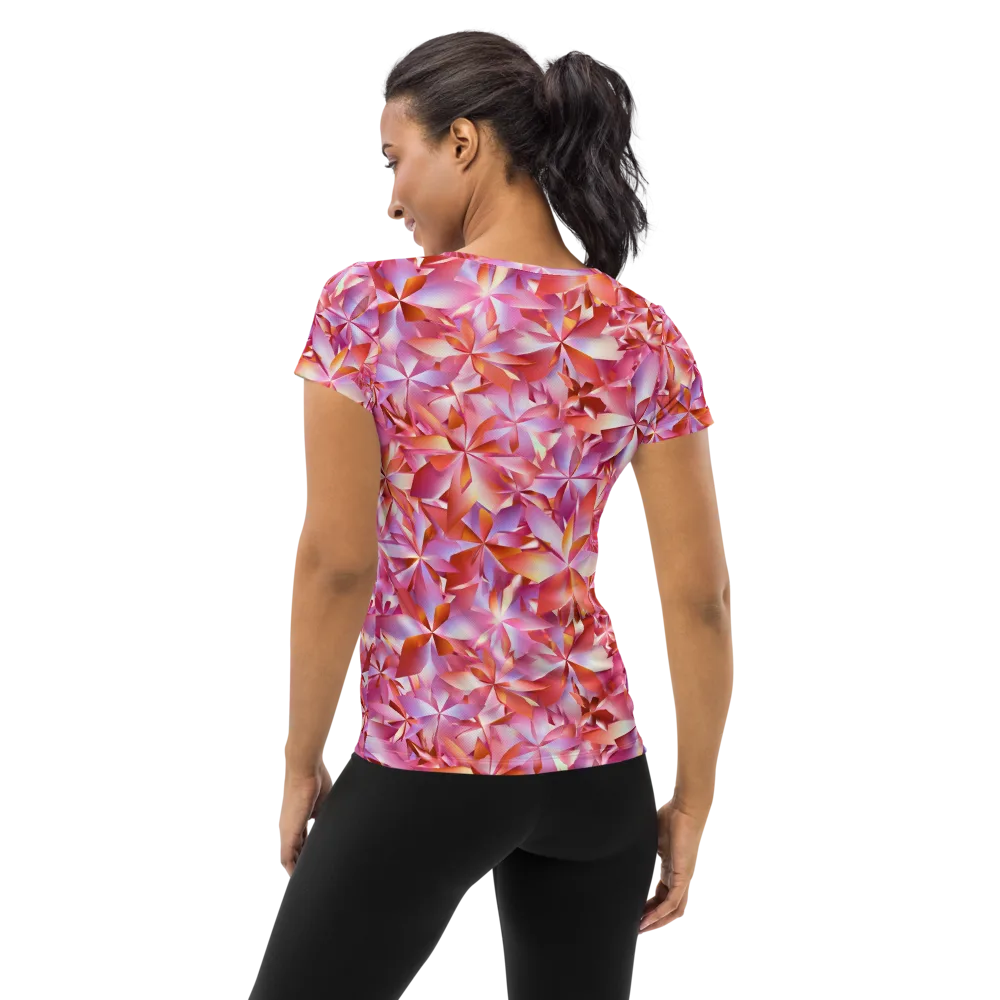 Petal Prism on Women's Athletic T-Shirt — Back
