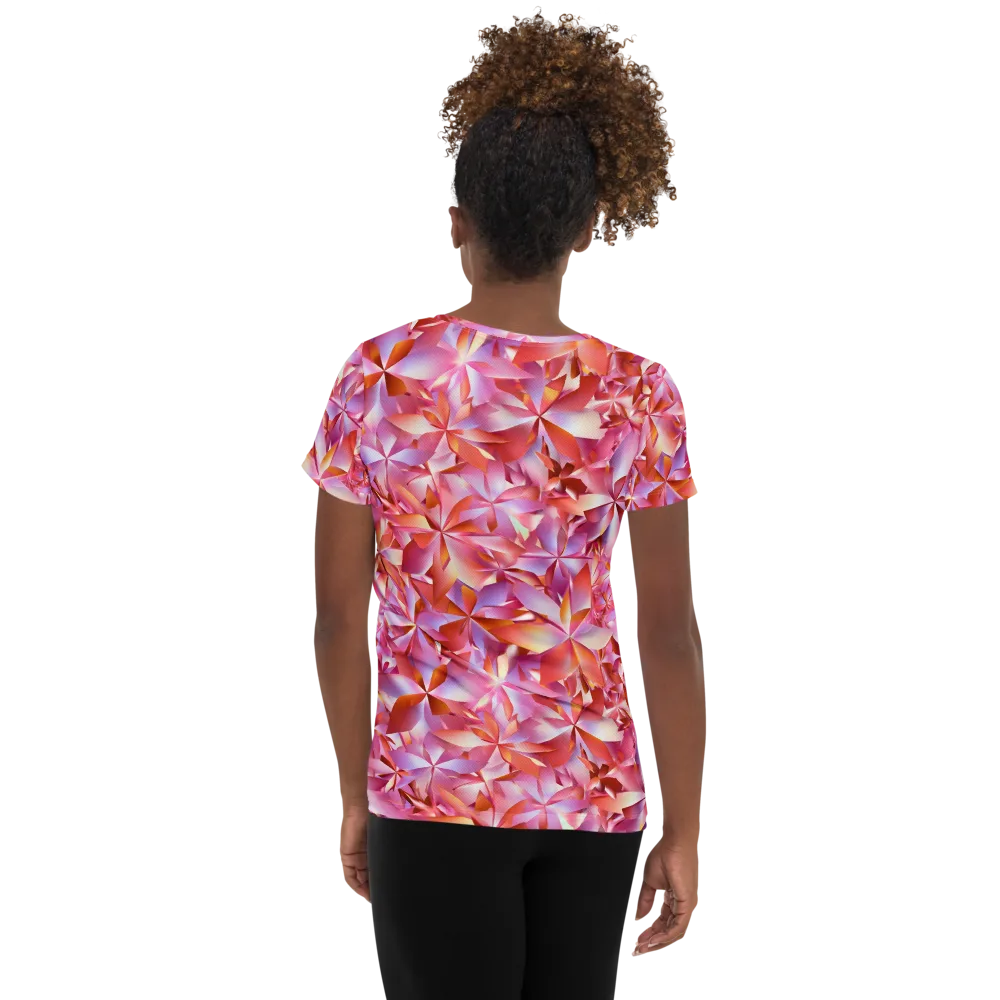 Petal Prism on Women's Athletic T-Shirt — Back