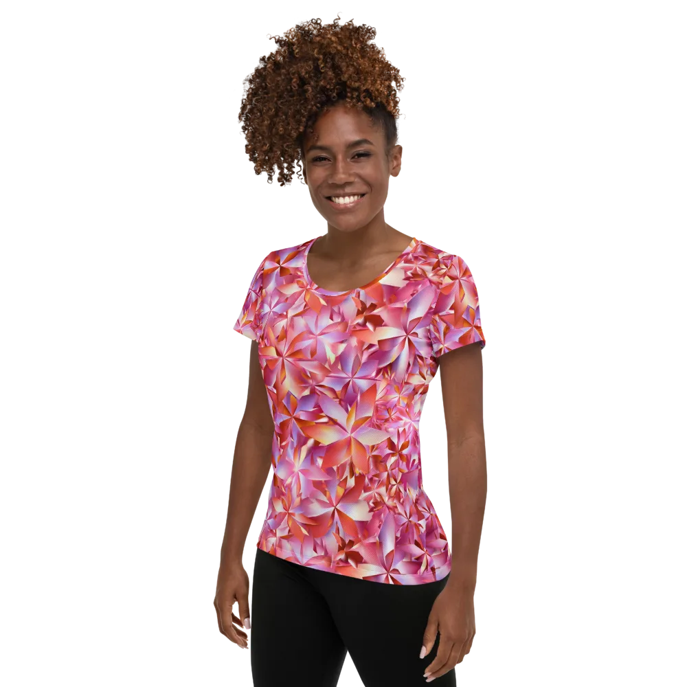 Petal Prism on Women's Athletic T-Shirt — Left