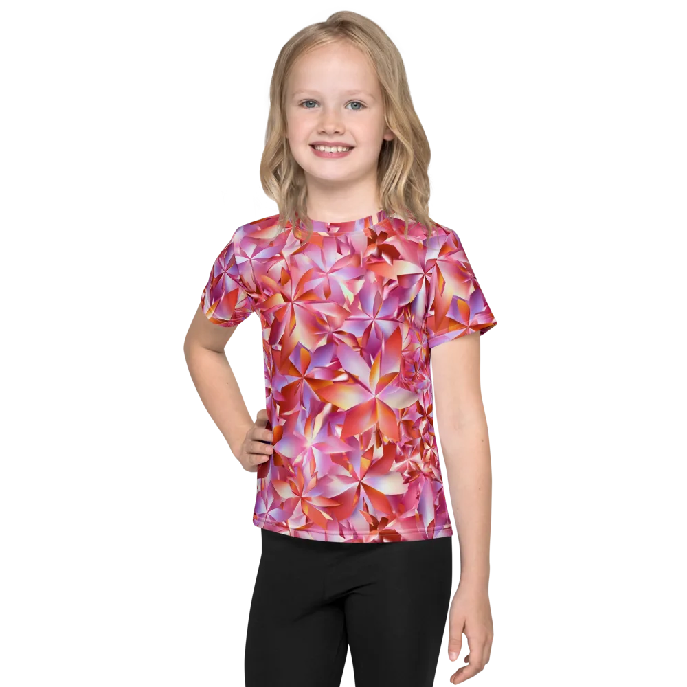 Petal Prism on Kids Crew Neck T-Shirt — Front
