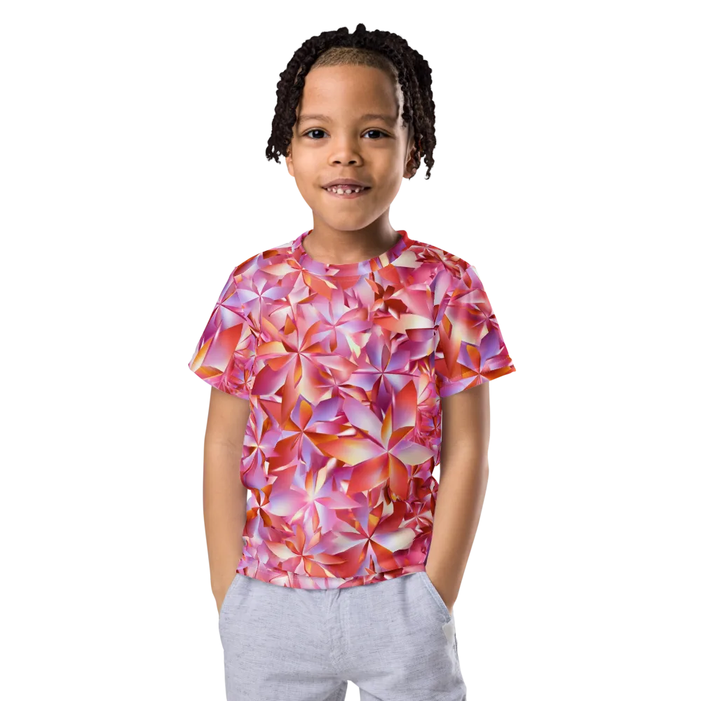 Petal Prism on Kids Crew Neck T-Shirt — Front