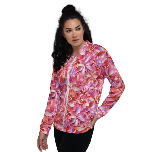 Petal Prism on a Bomber Jacket