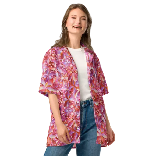 Petal Prism on a Button Shirt