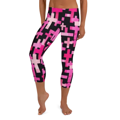 Magenta Junction on a Capri Leggings
