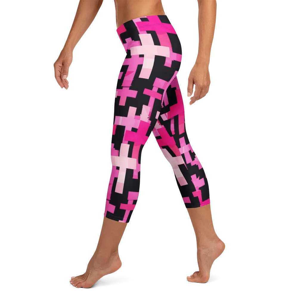 Magenta Junction on Capri Leggings — Left