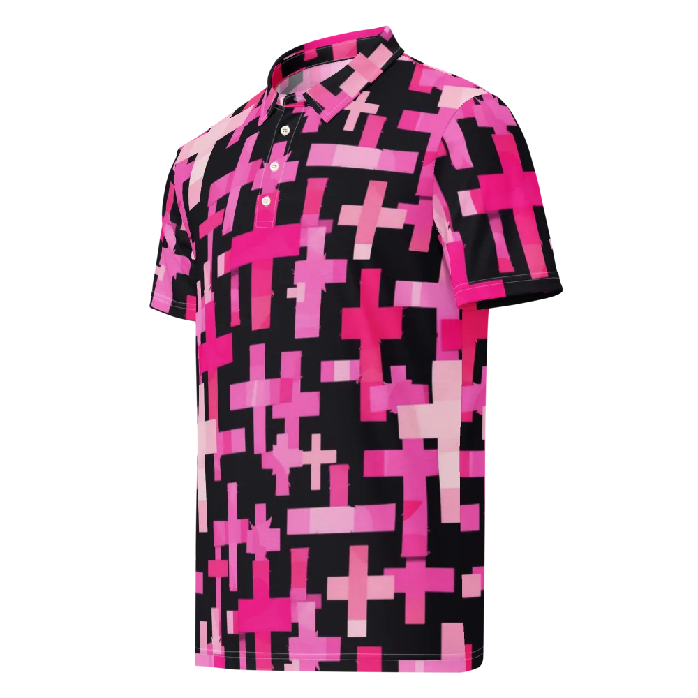 Magenta Junction on Men's Slim Fit Polo Shirt — Left Front