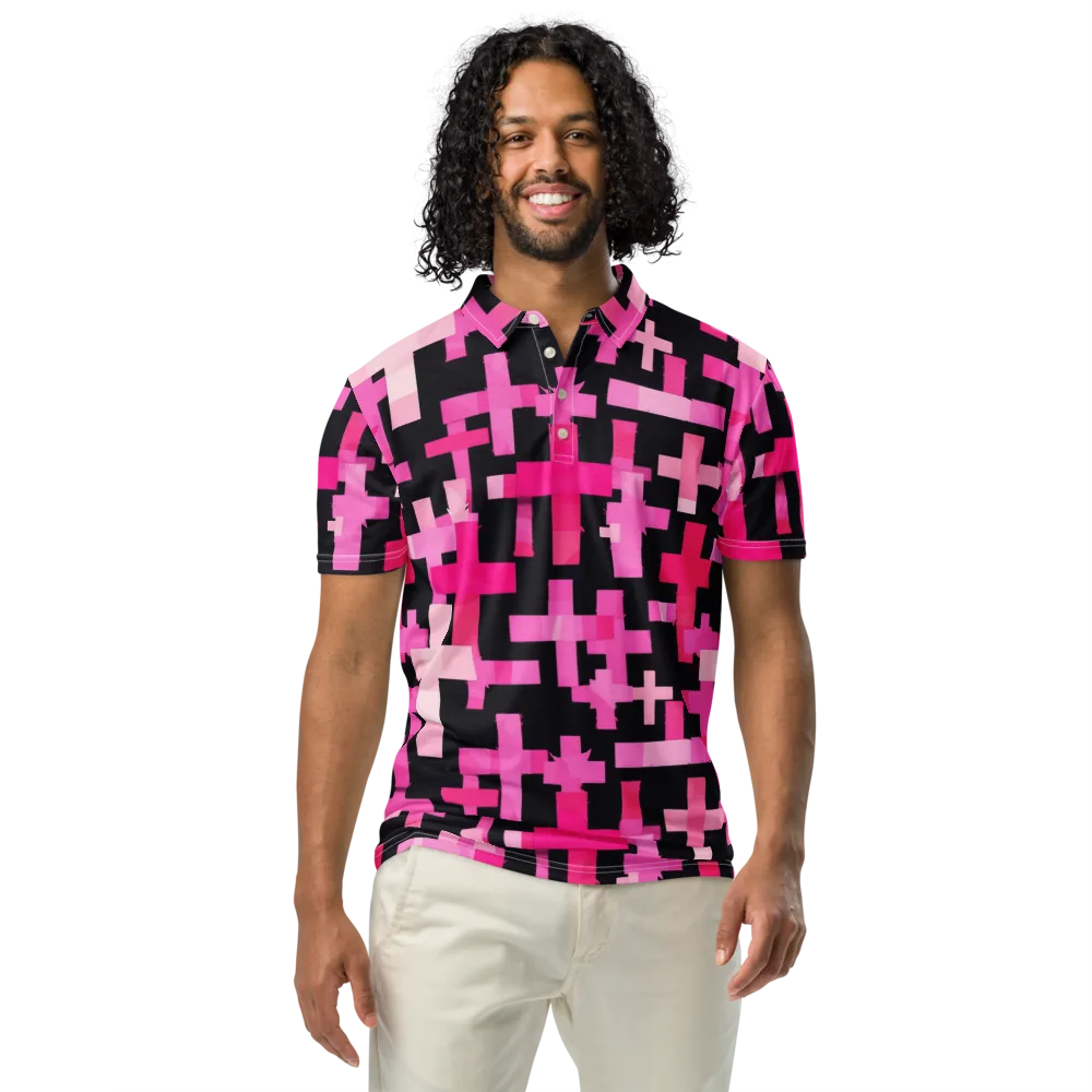 Magenta Junction on Men's Slim Fit Polo Shirt — Front