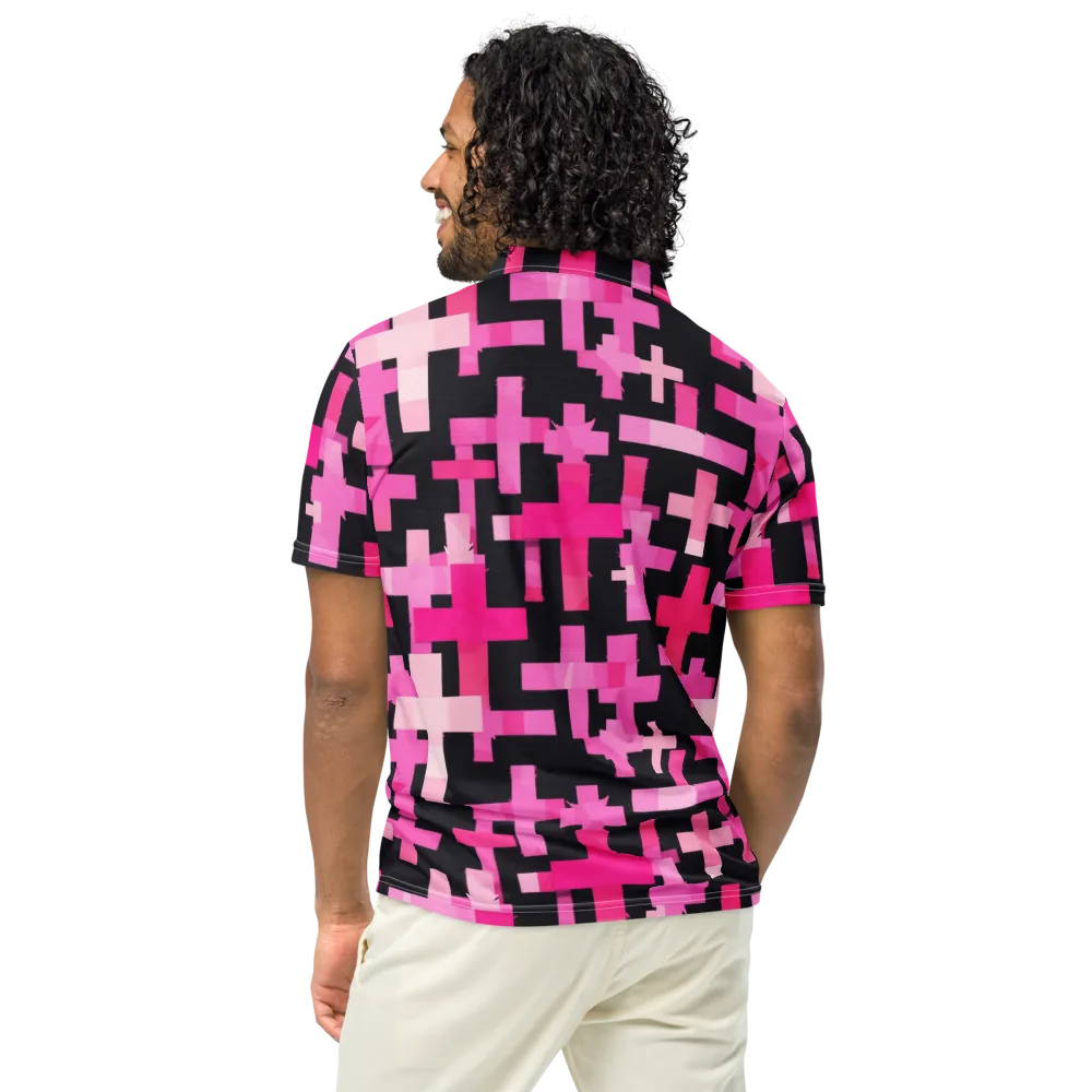 Magenta Junction on Men's Slim Fit Polo Shirt — Back