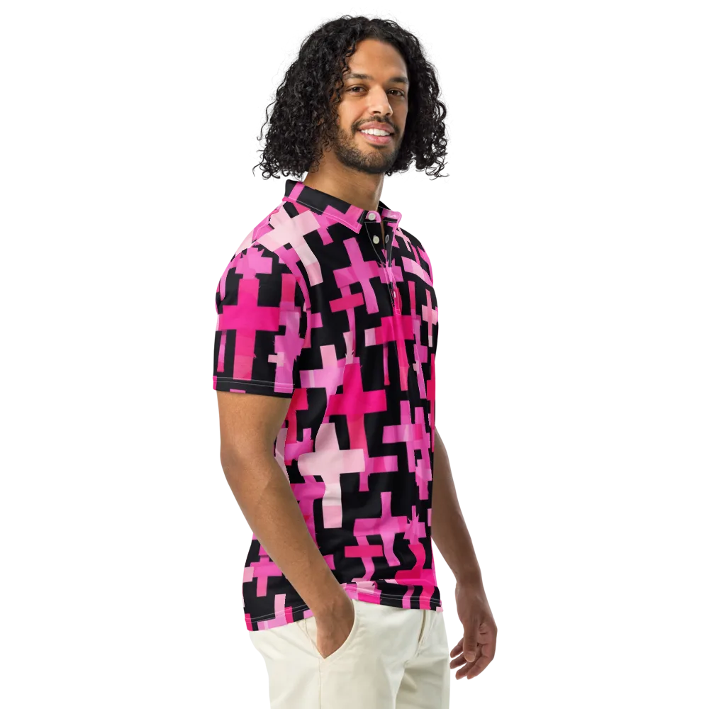 Magenta Junction on Men's Slim Fit Polo Shirt — Right Front