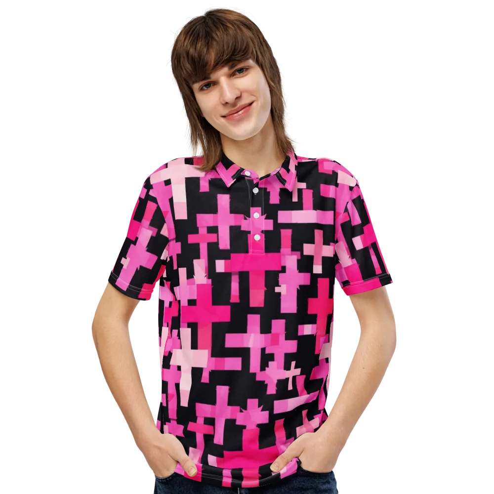 Magenta Junction on Men's Slim Fit Polo Shirt — Front