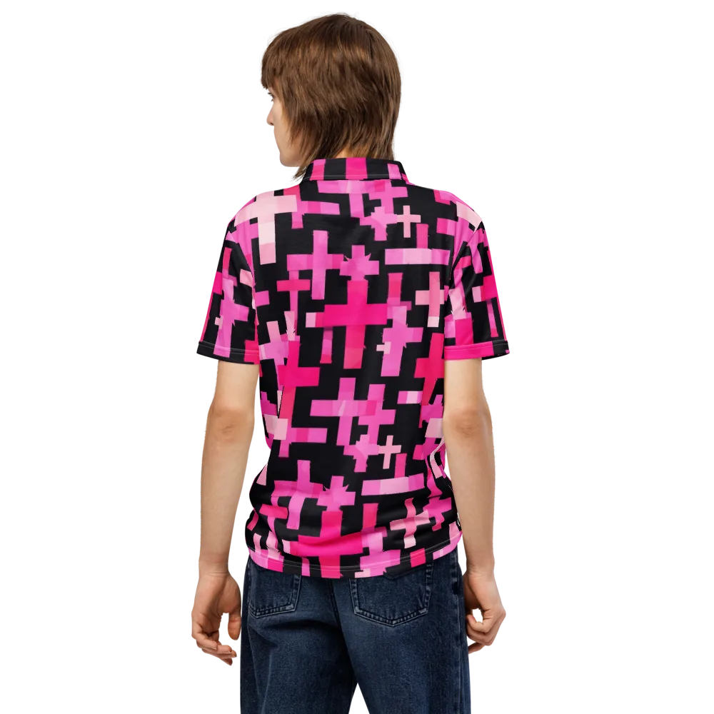 Magenta Junction on Men's Slim Fit Polo Shirt — Back