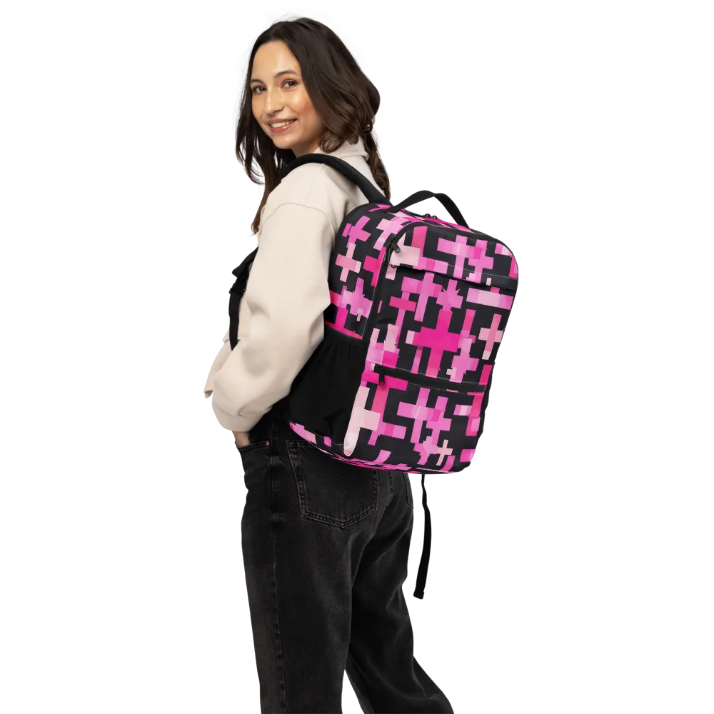 Magenta Junction on Utility Backpack — Back