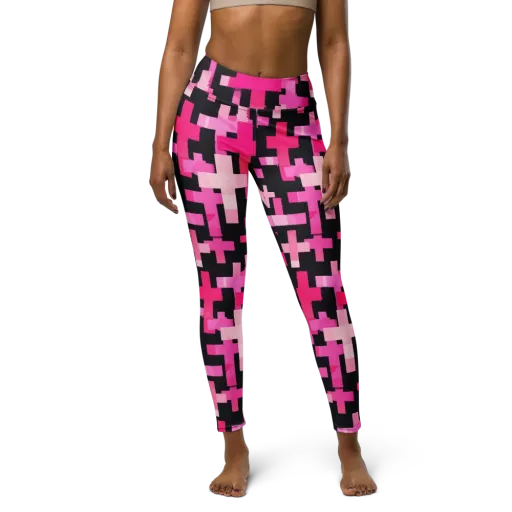 Magenta Junction on a Yoga Leggings