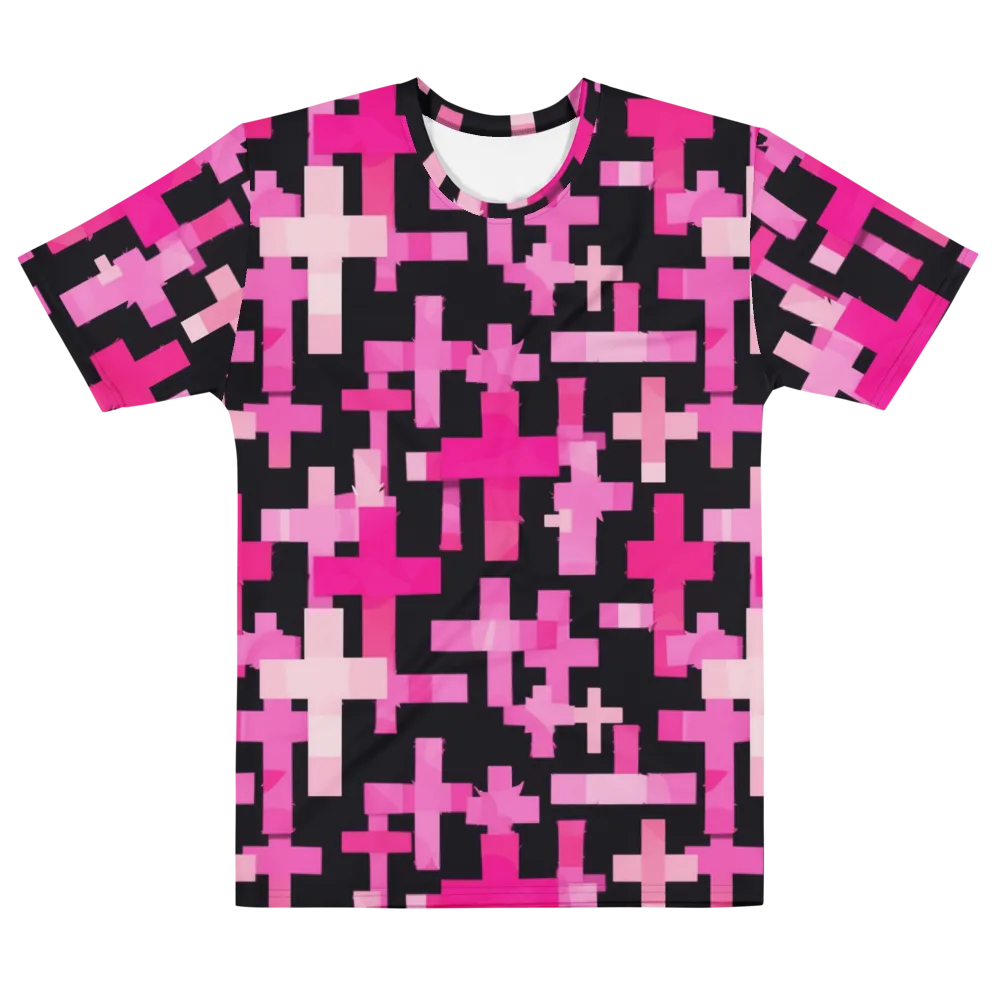Magenta Junction on Men's Cotton Crew Neck T-Shirt — Front