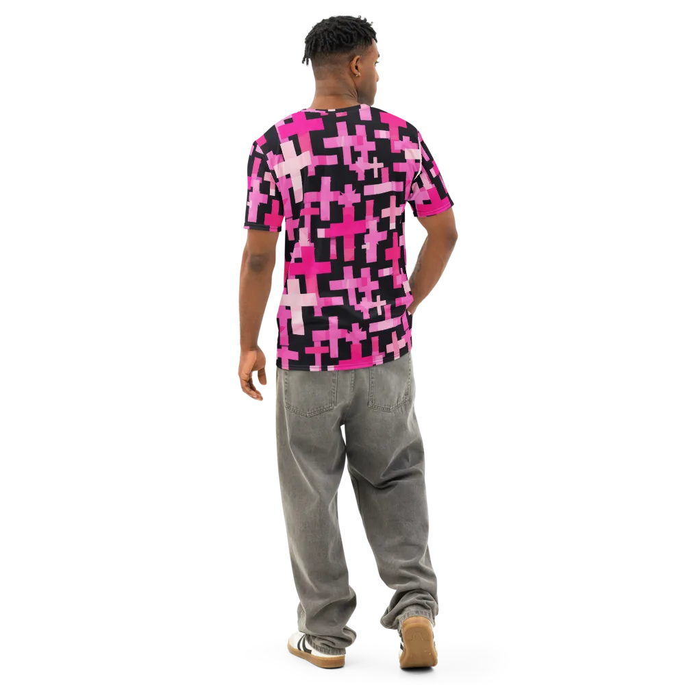 Magenta Junction on Men's Cotton Crew Neck T-Shirt — Back