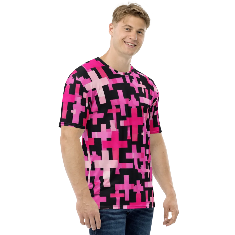 Magenta Junction on Men's Crew Neck T-Shirt — Right
