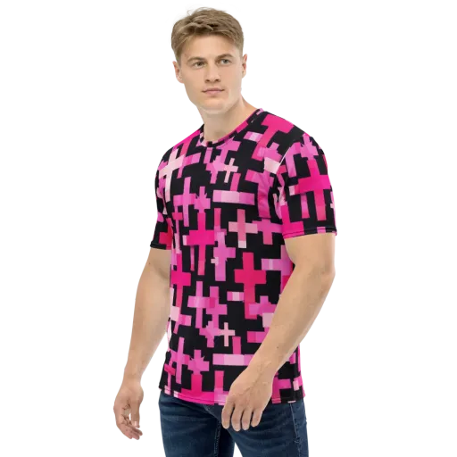 Magenta Junction on a Men's Crew Neck T-Shirt