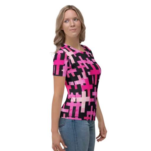 Magenta Junction on a Women's Crew Neck T-Shirt
