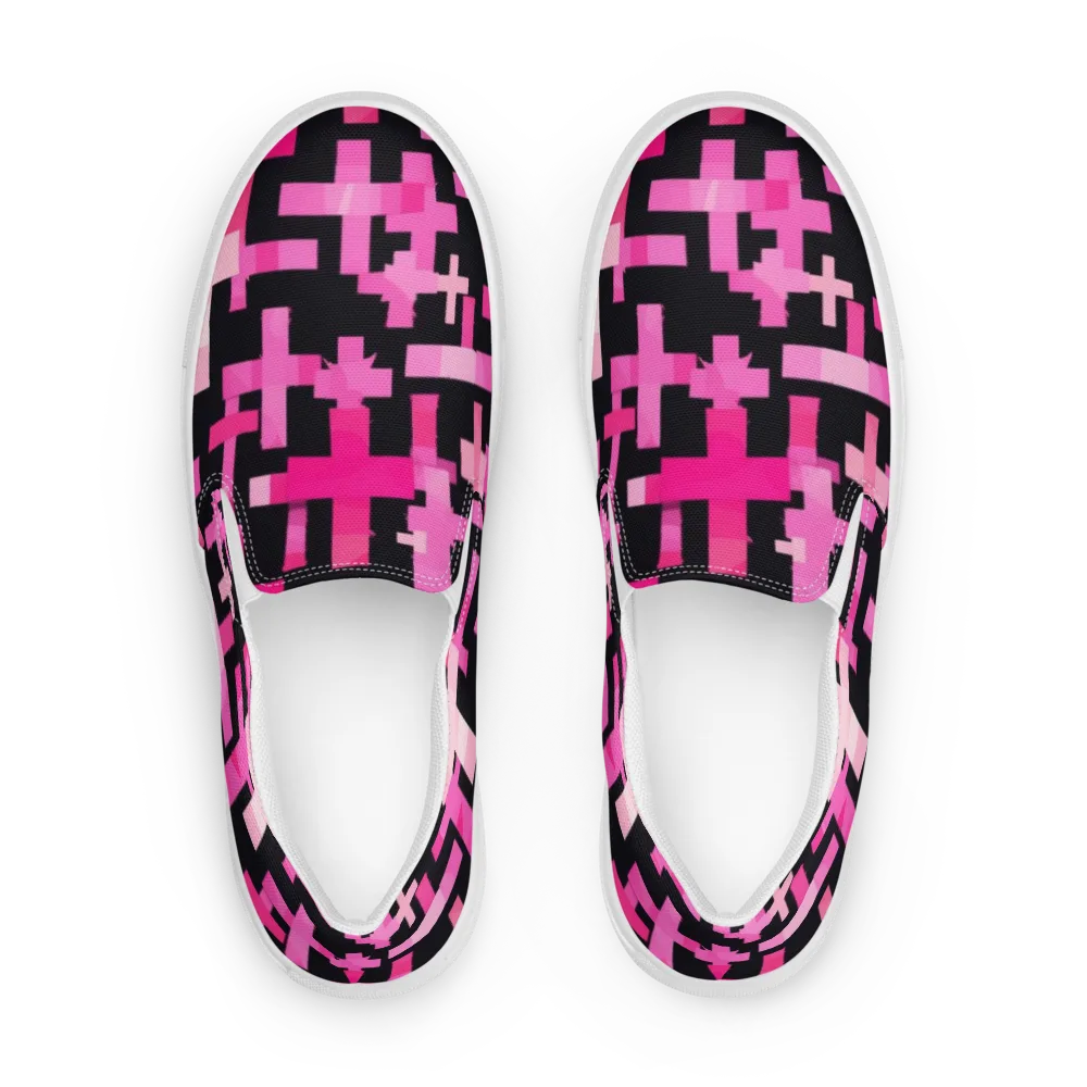 Magenta Junction on Men's Slip-On Canvas Shoes — Front