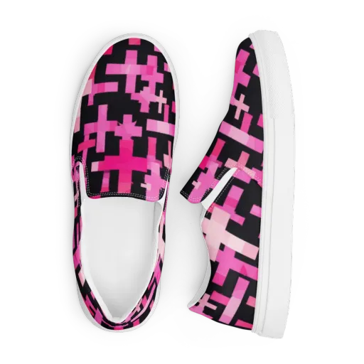 Magenta Junction on a Men's Slip-On Canvas Shoes