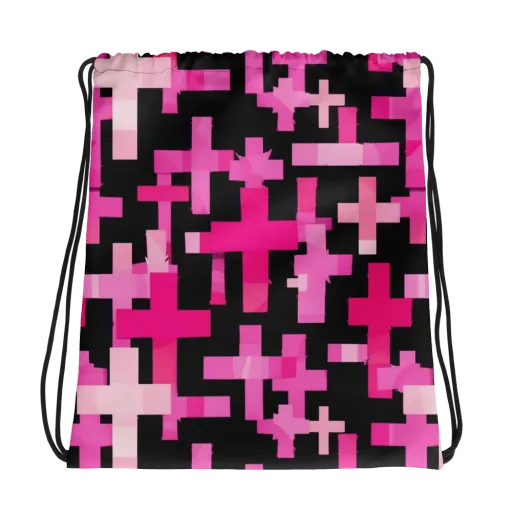Magenta Junction on a Drawstring Bag