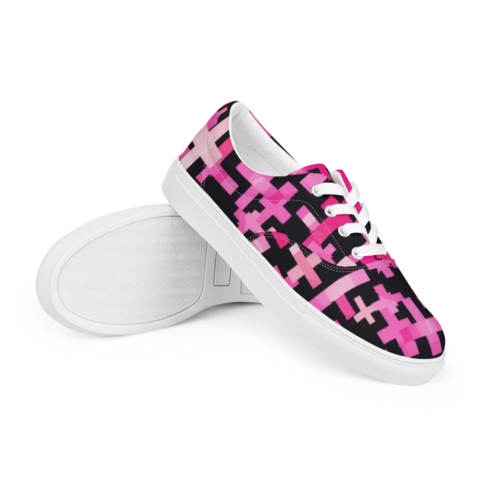 Magenta Junction on Men's Lace-Up Canvas Shoes — Right Front
