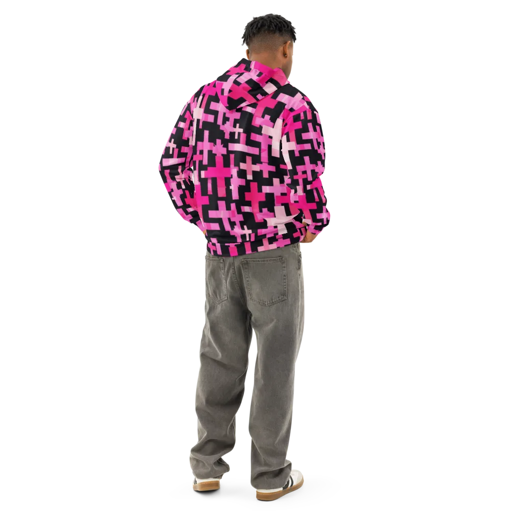 Magenta Junction on Cotton Hoodie — Back