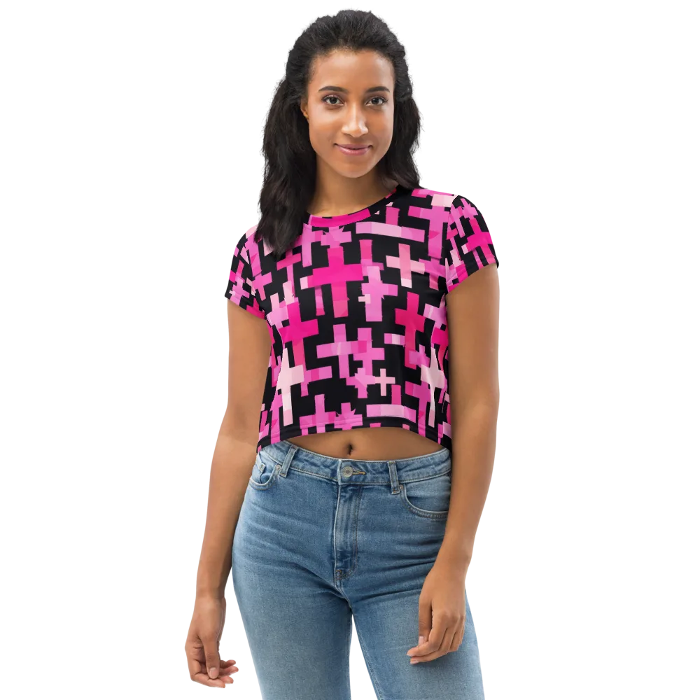 Magenta Junction on Crop Tee — Front