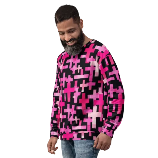 Magenta Junction on a Sweatshirt