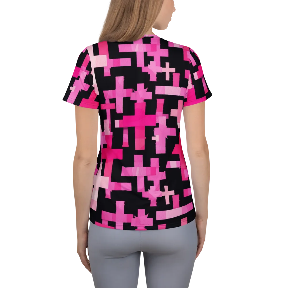 Magenta Junction on Women's Athletic T-Shirt — Back