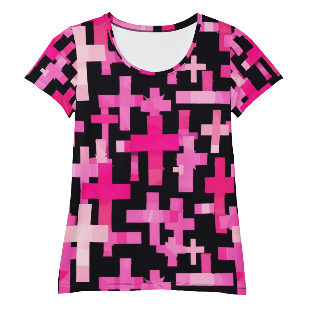 Magenta Junction on Women's Athletic T-Shirt — Front