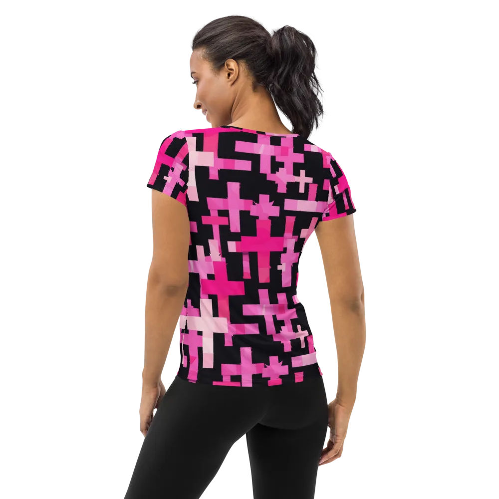 Magenta Junction on Women's Athletic T-Shirt — Back