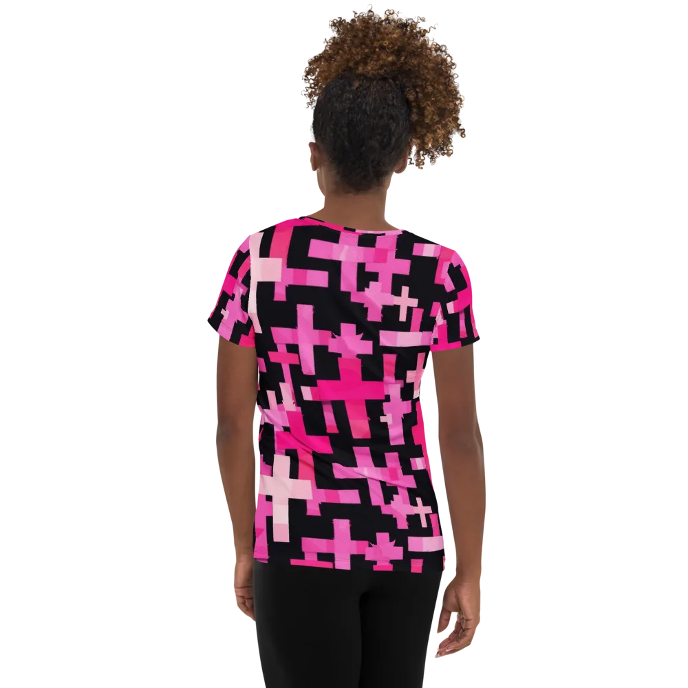 Magenta Junction on Women's Athletic T-Shirt — Back