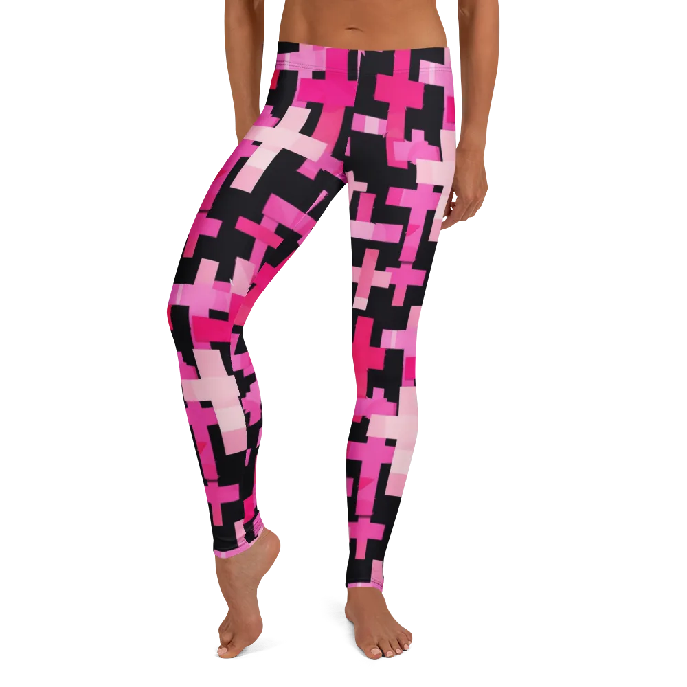 Magenta Junction on Leggings — Front