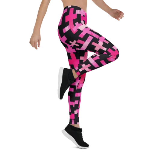 Magenta Junction on a Leggings