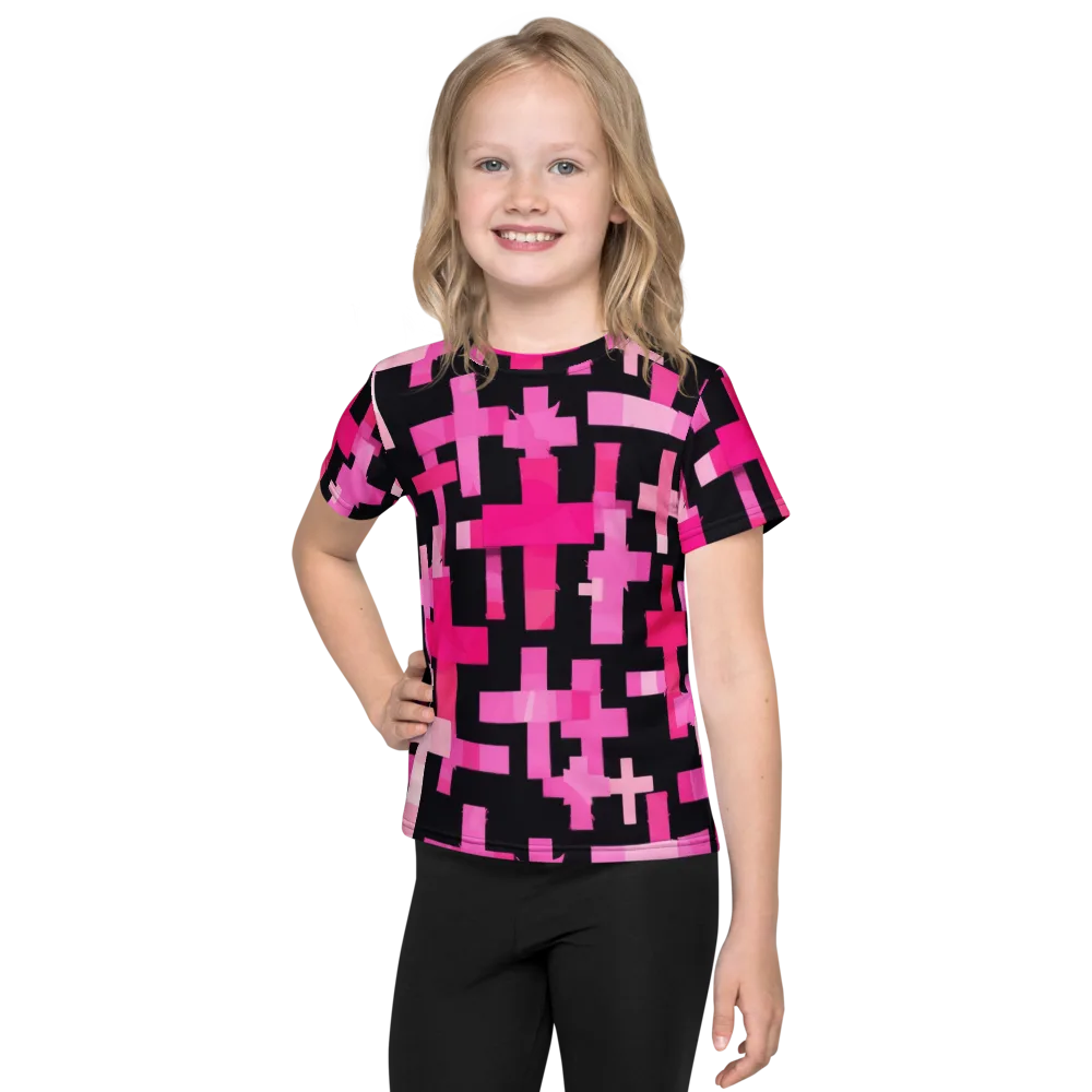 Magenta Junction on Kids Crew Neck T-Shirt — Front