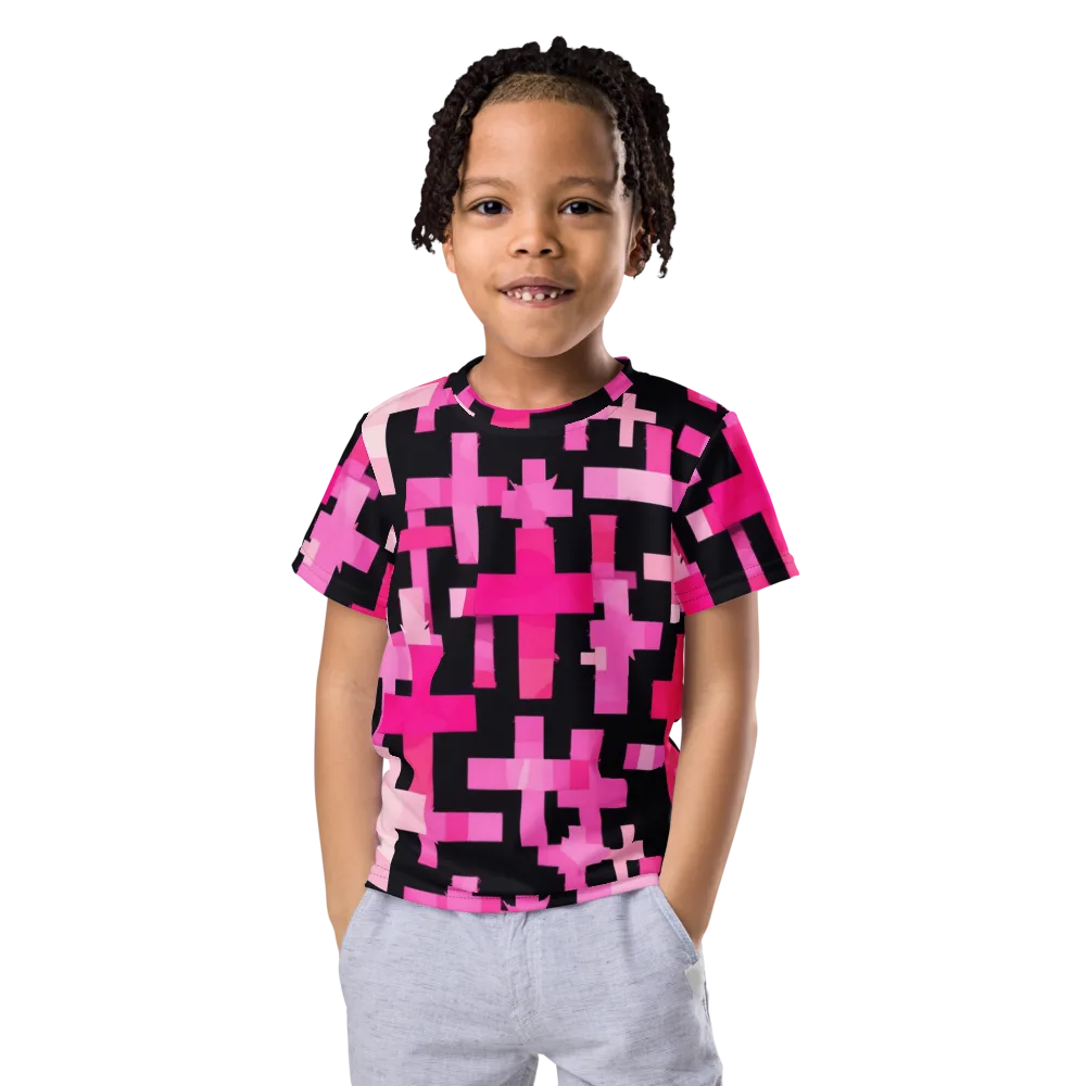 Magenta Junction on Kids Crew Neck T-Shirt — Front