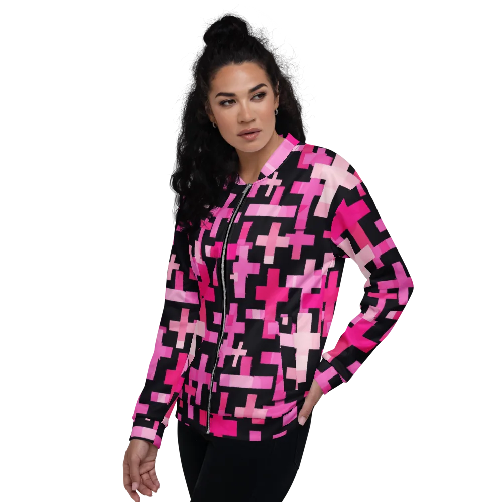 Magenta Junction on Bomber Jacket — Left