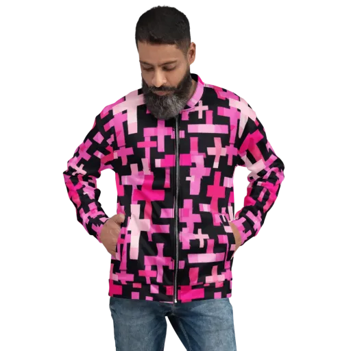 Magenta Junction on a Bomber Jacket