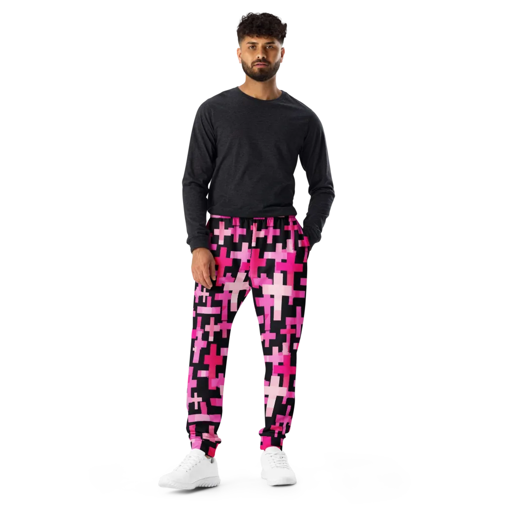 Magenta Junction on Men's Joggers — Front