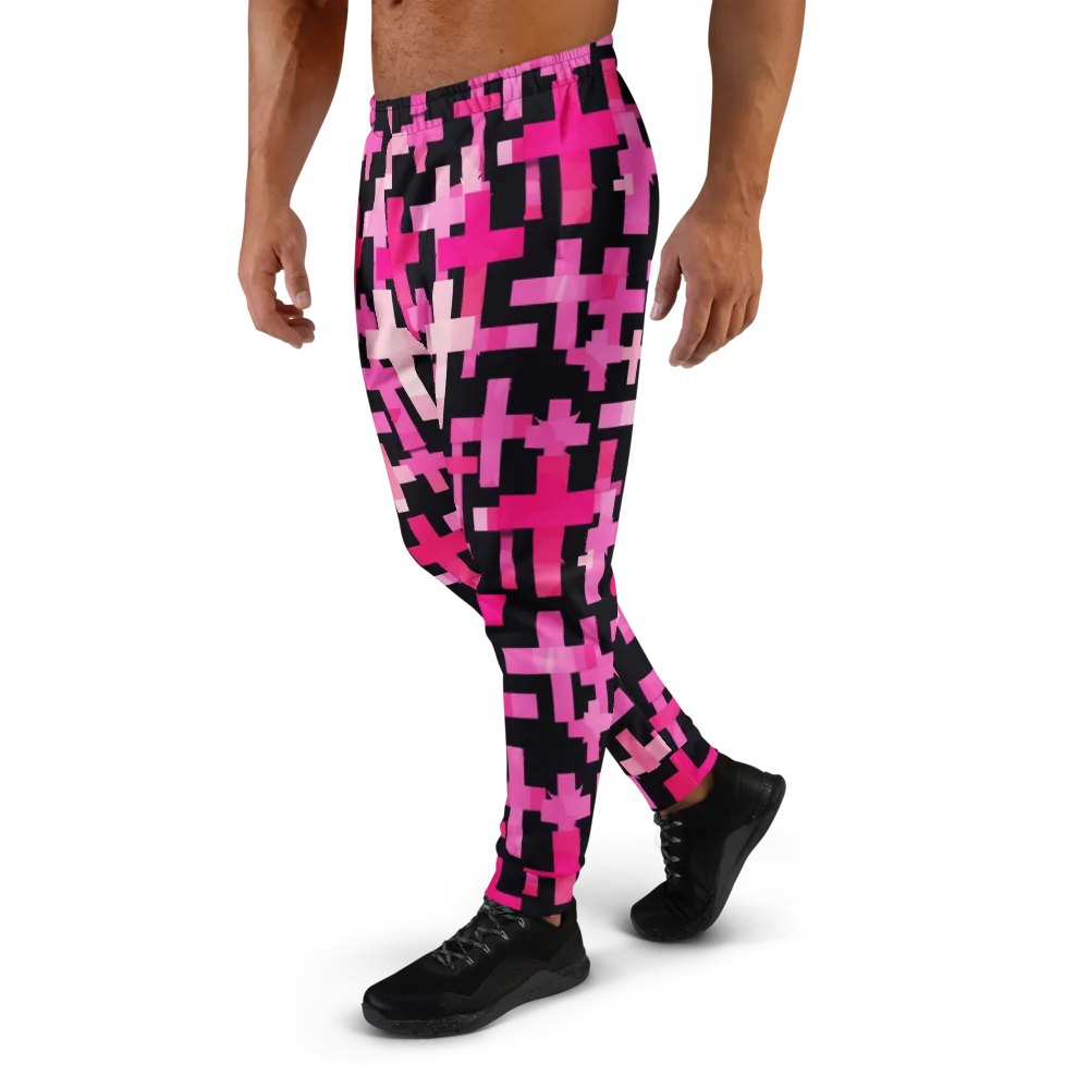 Magenta Junction on Men's Joggers — Left