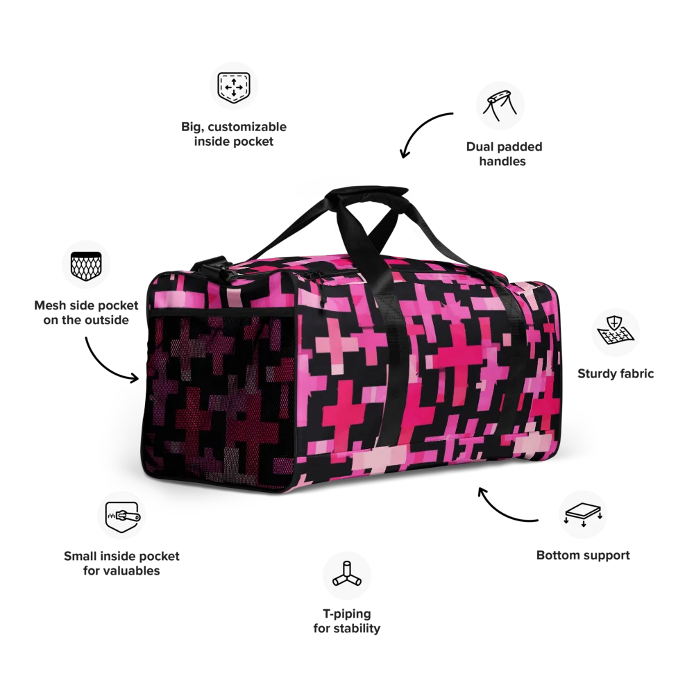 Magenta Junction on Duffle Bag — Right Front