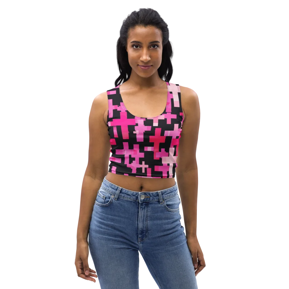 Magenta Junction on Crop Top — Front