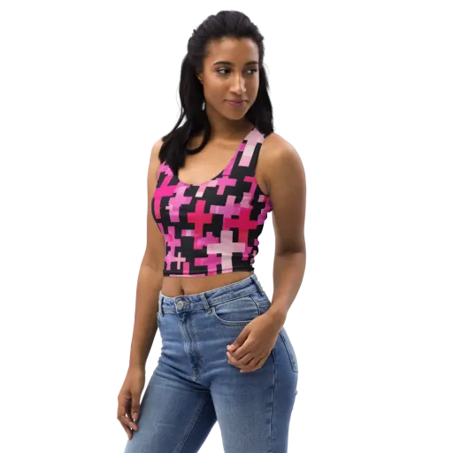 Magenta Junction on a Crop Top