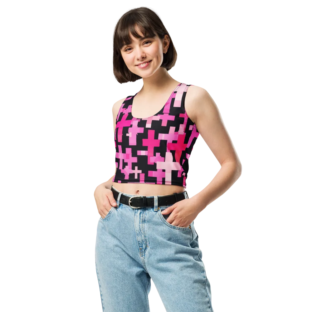 Magenta Junction on Crop Top — Front