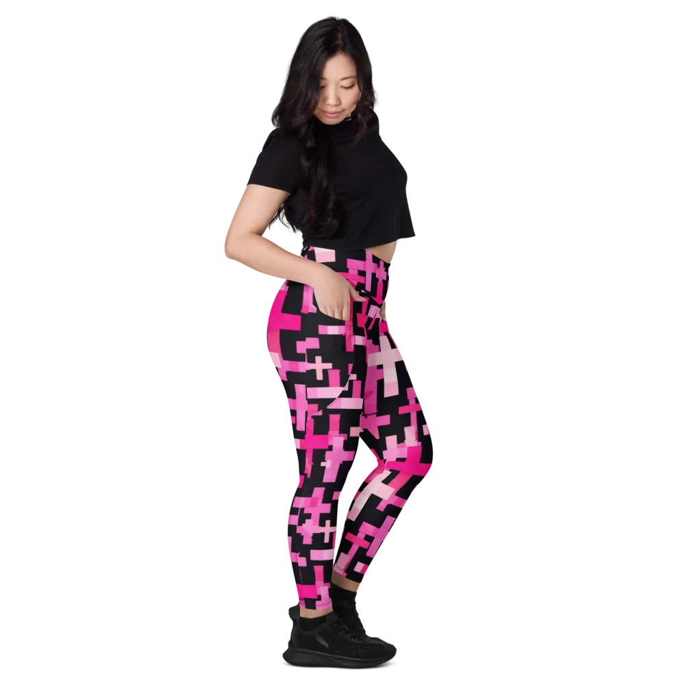 Magenta Junction on Leggings with Pockets — Right