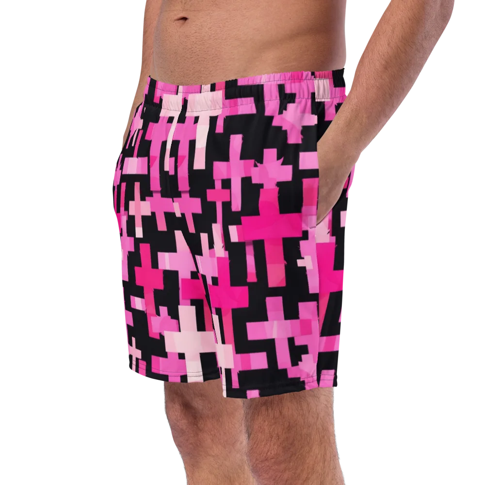 Magenta Junction on Swim Trunks — Left Front