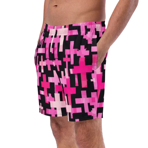 Magenta Junction on a Swim Trunks
